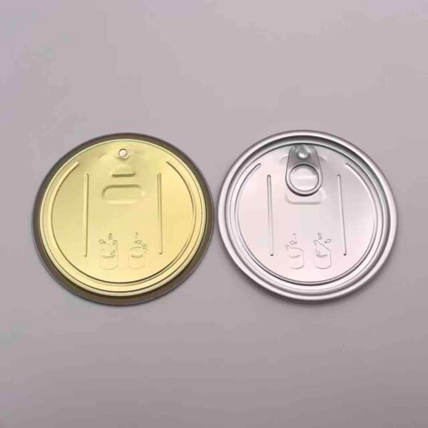 307 Aluminum Easy Open End - Epoxy Phenolic Lacquer - Gold Inside - 83mm01 307 Aluminum Easy Open End - Epoxy Phenolic Lacquer - Gold Inside - 83mm