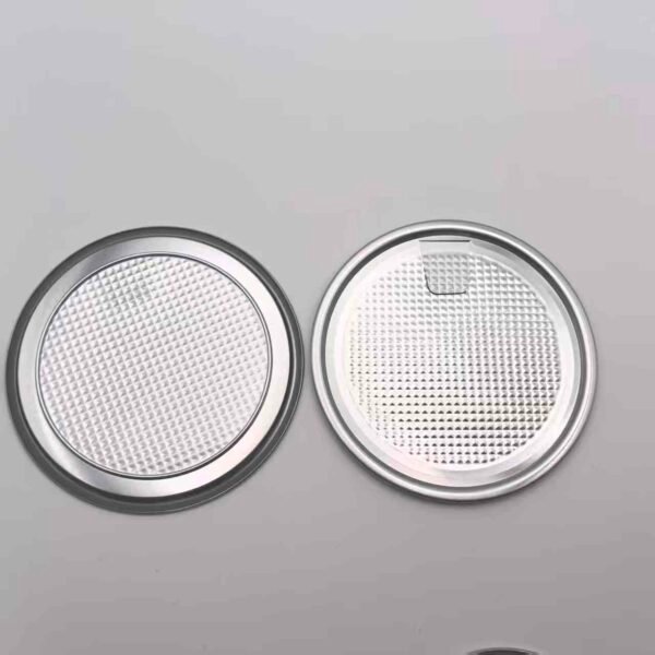 309 Aluminium Foil Easy Peel Off Lid - Epoxy Phenolic Lacquer -Clear Inside- 92mm