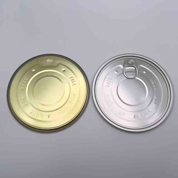 502 Aluminum Easy Open End with Opening Instruction- Epoxy Phenolic Lacquer - 127mm02 502 Aluminum Easy Open End - Epoxy Phenolic Lacquer - 126.5mm