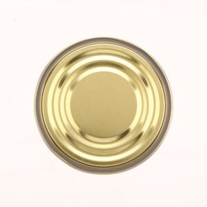 663f4db202a3461317 300 Tinplate Bottom End with Reinforcing Rib - Epoxy Phenolic Lacquer - Gold Outside - 73mm Can Lids Can Cover